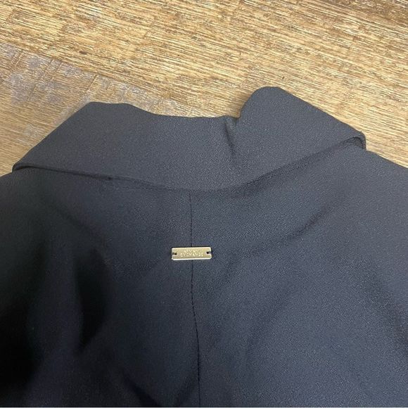 Armani Exchange Blazer Women's 0 Navy Blue Polyester One Button Mesh Sides NWT - Picture 10 of 10